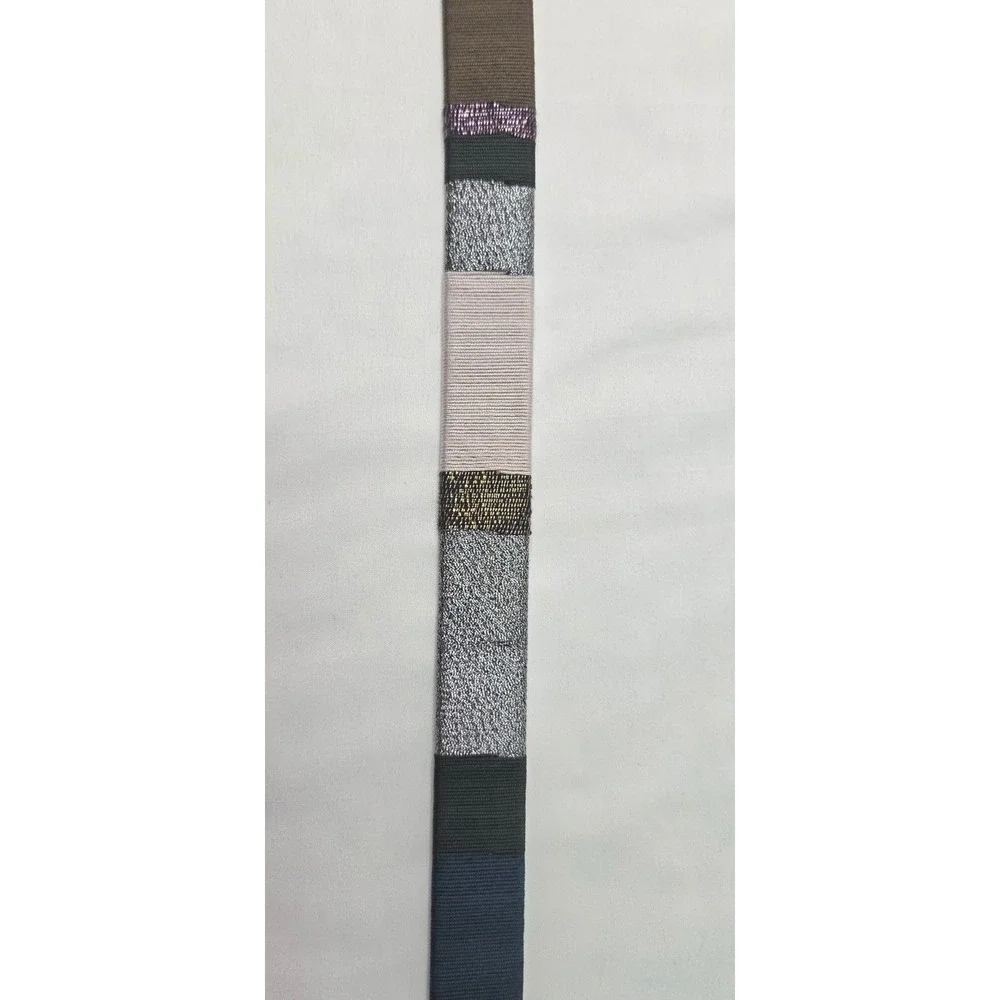 Coldwater Creek Vtg Womens Sm Leather‎ Multicolor Metallic Thread Wrapped Belt